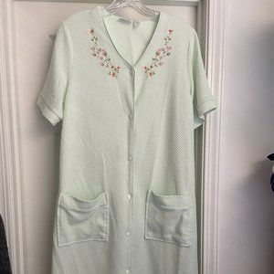 Coffee Time Women's Mint Green House Coat/Duster